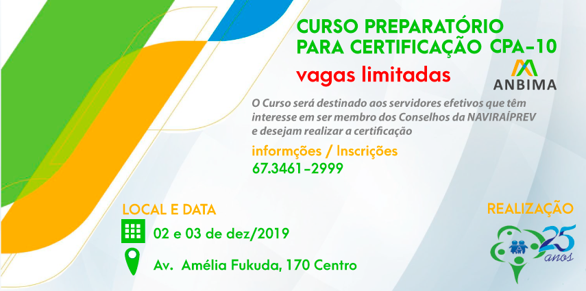 CURSO GESTÃO DE INVESTIMENTOS PREPARATÓRIO PARA CPA – 10 E CGRPPS