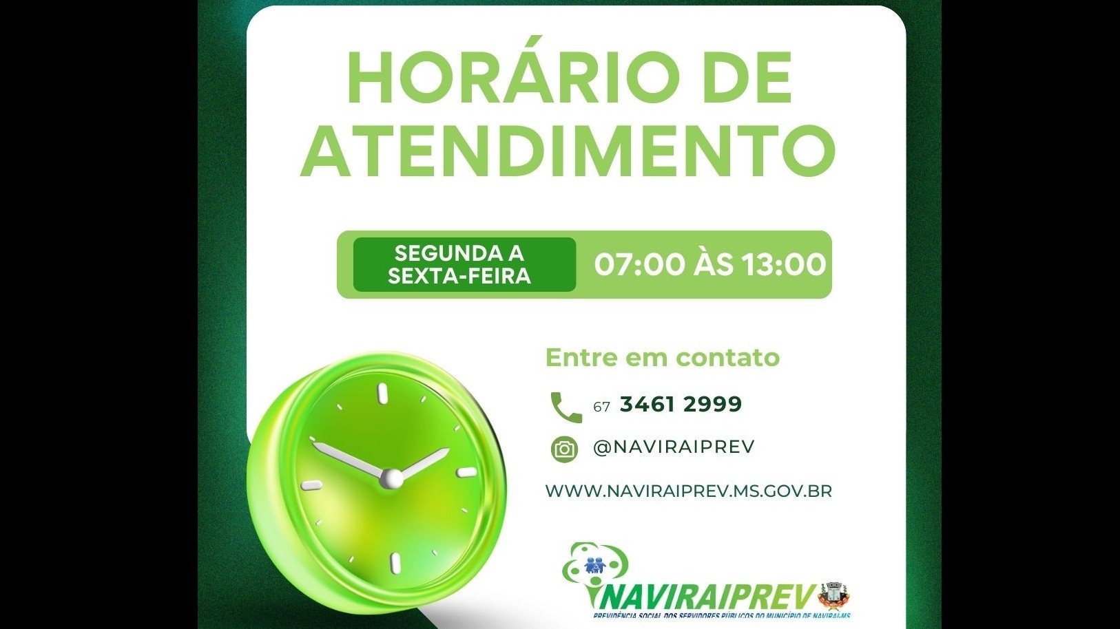 horario de atendimento